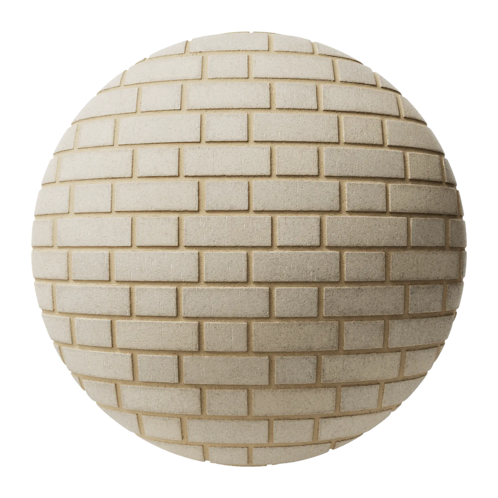 Windermere Grey Dragfaced Brick Flemish Bond PBR Texture - Sphere Swatch Preview | Superellipse