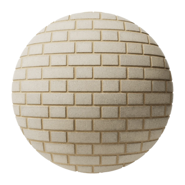 Windermere Grey Dragfaced Brick Flemish Bond PBR Texture - Sphere Swatch Preview | Superellipse