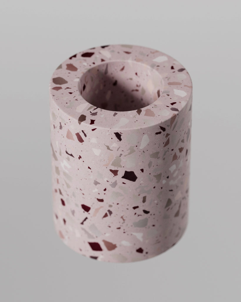Pink Ceramic Terrazzo Rose Tinted Aggregates PBR Texture - Example Scene Visualization | Superellipse
