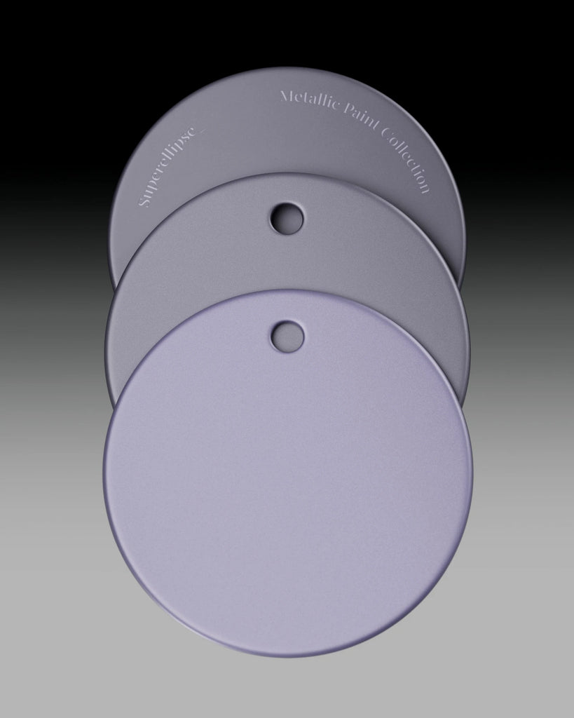 Muted Violet Metallic Satin Paint PBR Texture - Example Scene Visualization | Superellipse