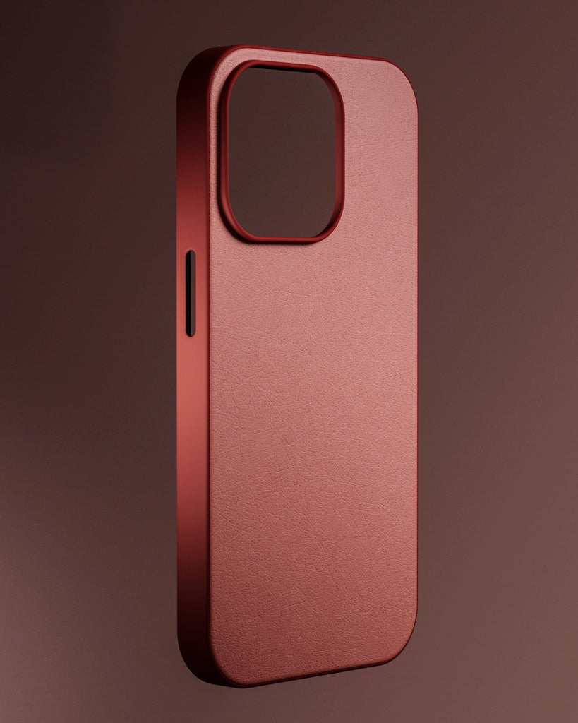 Scarlet Dyed Full Grain Aniline Leather PBR Texture - Example Scene Visualization | Superellipse