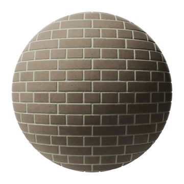 Sable Clay Smooth English Bond Brick PBR Texture - Sphere Swatch Preview | Superellipse