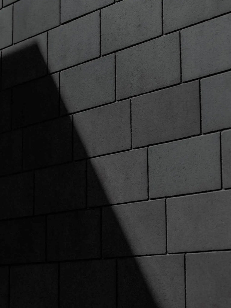 Concrete Dark Matte Block Offset Bond PBR Texture - Example Scene Visualization | Superellipse