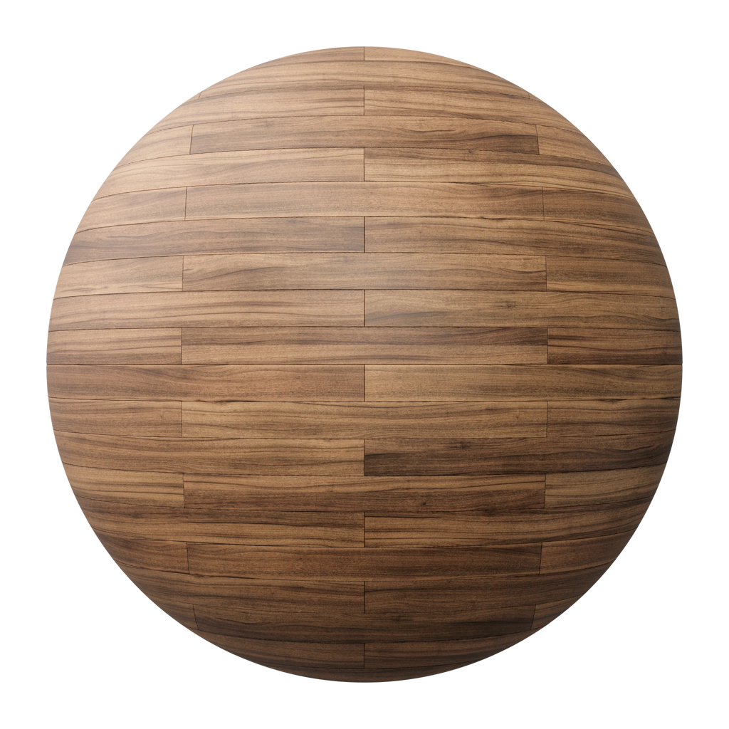 Teak Brick Bond Wood Floor PBR Texture - Sphere Swatch Preview | Superellipse