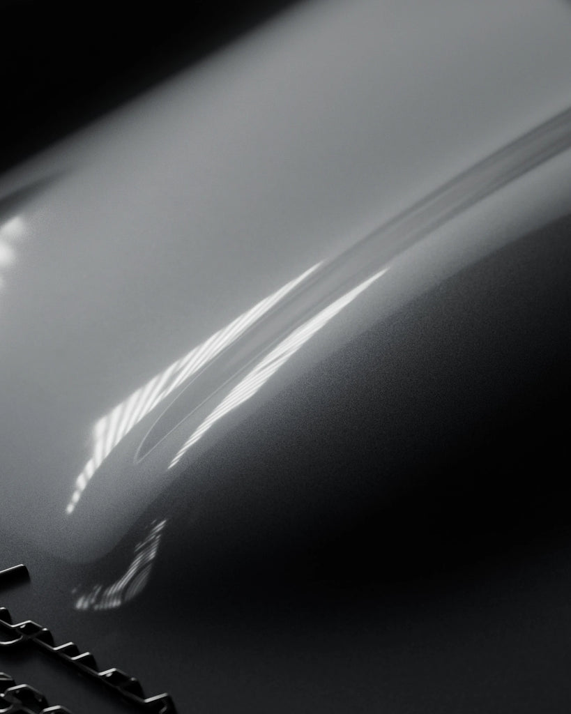 Hallmark Grey Metallic Gloss Paint PBR Texture - Example Scene Visualization | Superellipse