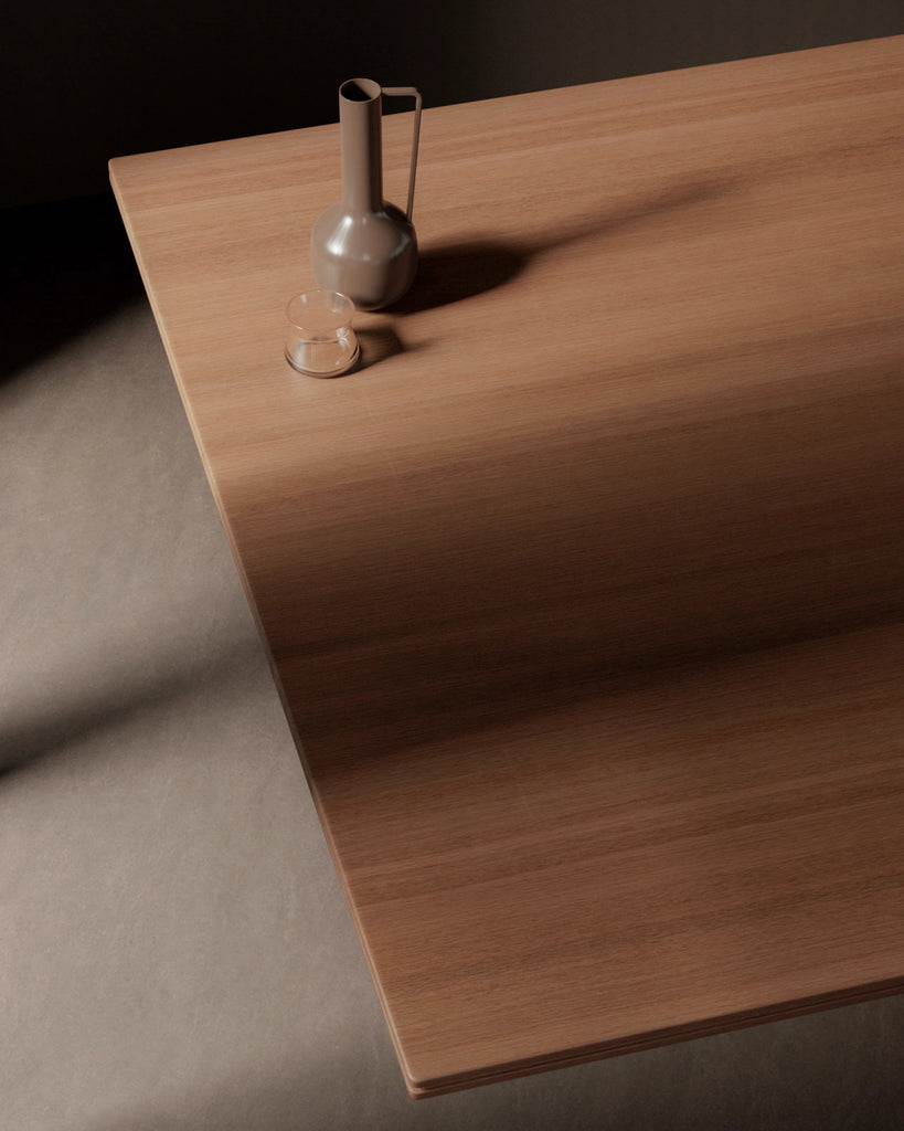 Mahogany Rift Sawn Veneer Wood PBR Texture - Example Scene Visualization | Superellipse