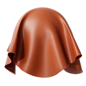 Faux Leather Fine Grain Cognac PBR Texture - Sphere Swatch Preview | Superellipse
