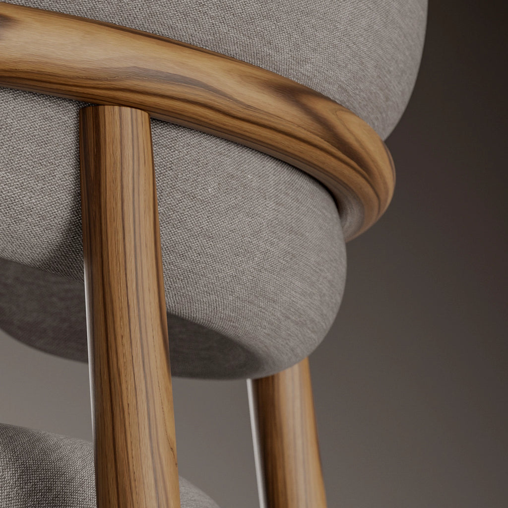 Teak Crown Cut Book Matched Veneer PBR Texture - Example Scene Visualization | Superellipse