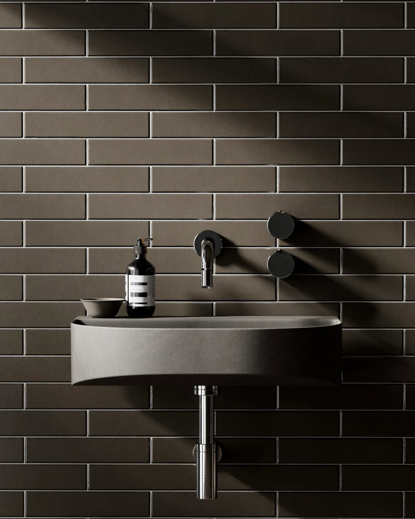 Brickbond Matte Martini Olive Tile PBR Texture - Example Scene Visualization | Superellipse