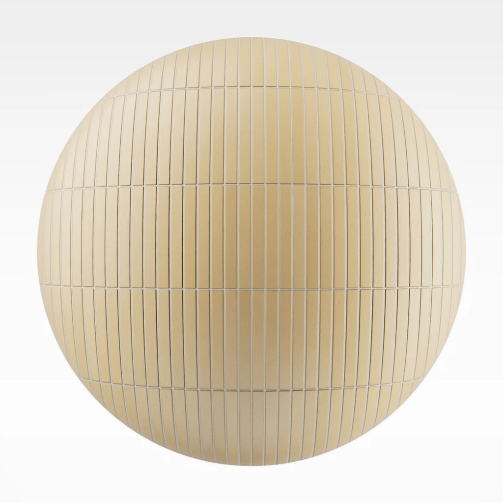 Slim Matte Sunlight Yellow Tile PBR Texture - Sphere Swatch Preview | Superellipse