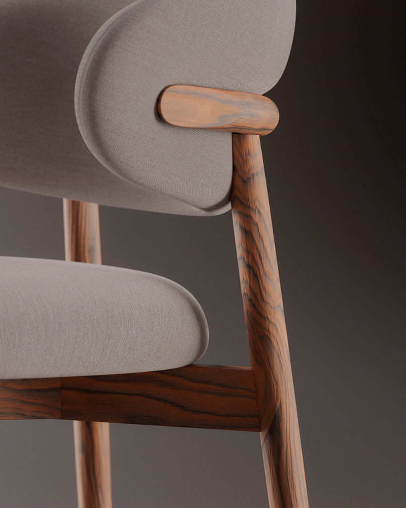 Sottsass Orange Dyed Wood Veneer PBR Texture - Example Scene Visualization | Superellipse