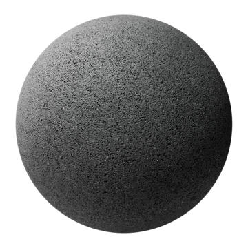 Vesicular Basalt Fine Stone Grey PBR Texture - Sphere Swatch Preview | Superellipse