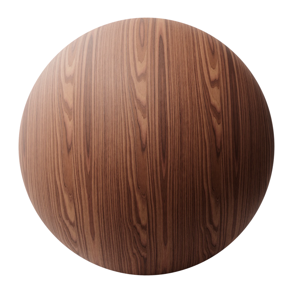 Rosewood Slip Matched Oiled Veneer Wood PBR Texture - Sphere Swatch Preview | Superellipse