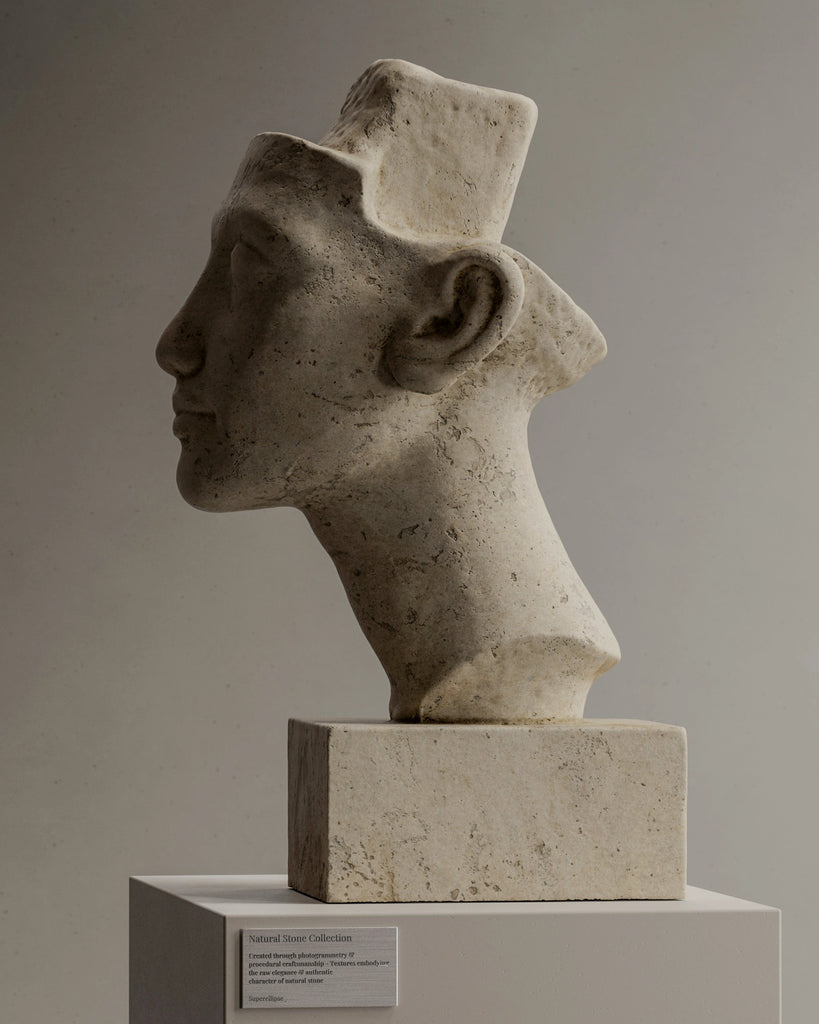 Moca Creme Polished Limestone PBR Texture - Example Scene Visualization | Superellipse