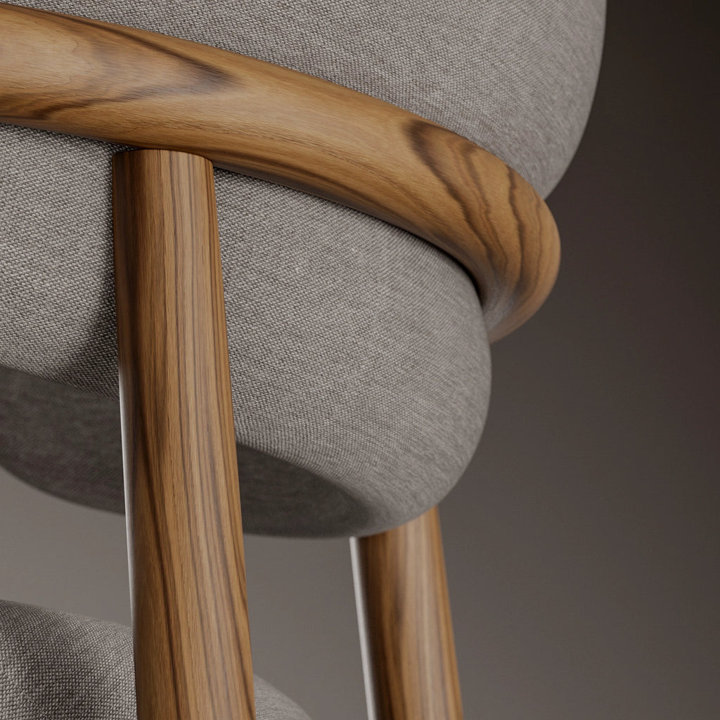 Teak Crown Cut Book Matched Veneer 02 PBR Texture - Example Scene Visualization | Superellipse