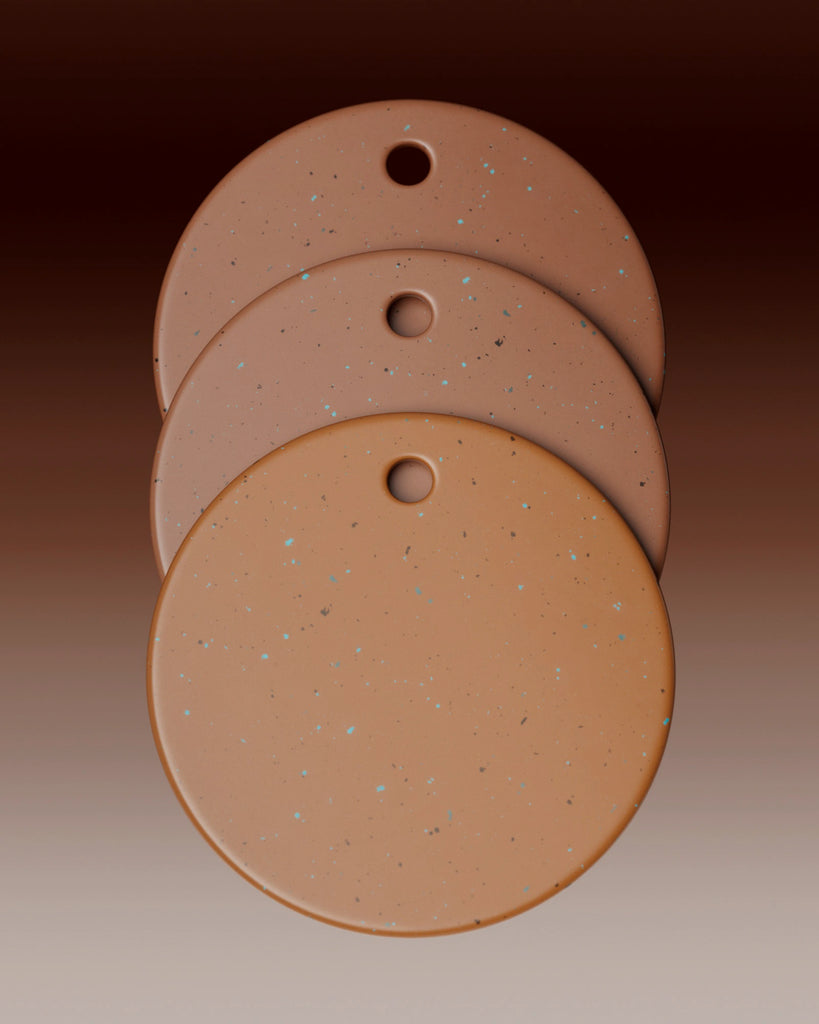 Burnt Sienna Terrazzo Plastic Small PBR Texture - Example Scene Visualization | Superellipse