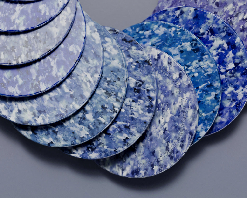 Designer Recycled LDPE Plastic Blue PBR Texture - Example Scene Visualization | Superellipse