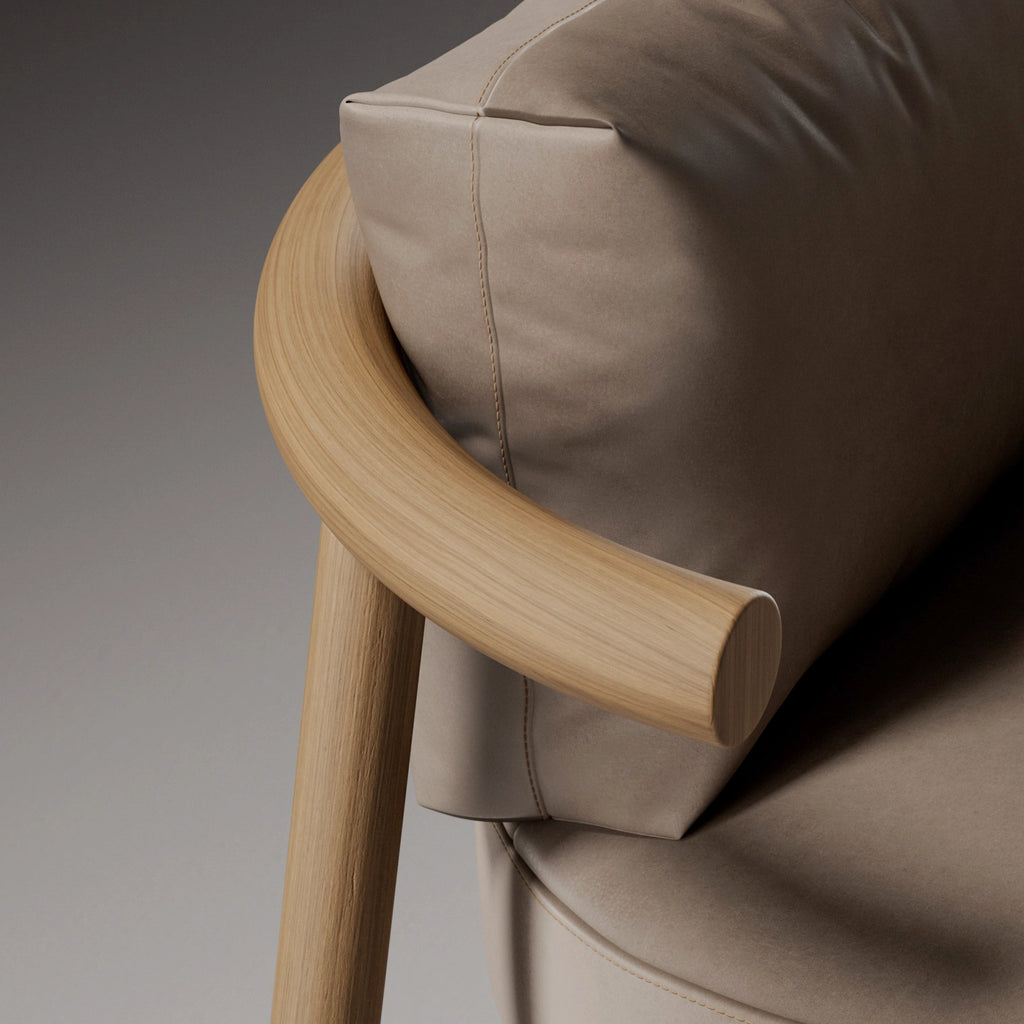 Oak Slip Matched Veneer Natural Finish Wood PBR Texture - Example Scene Visualization | Superellipse
