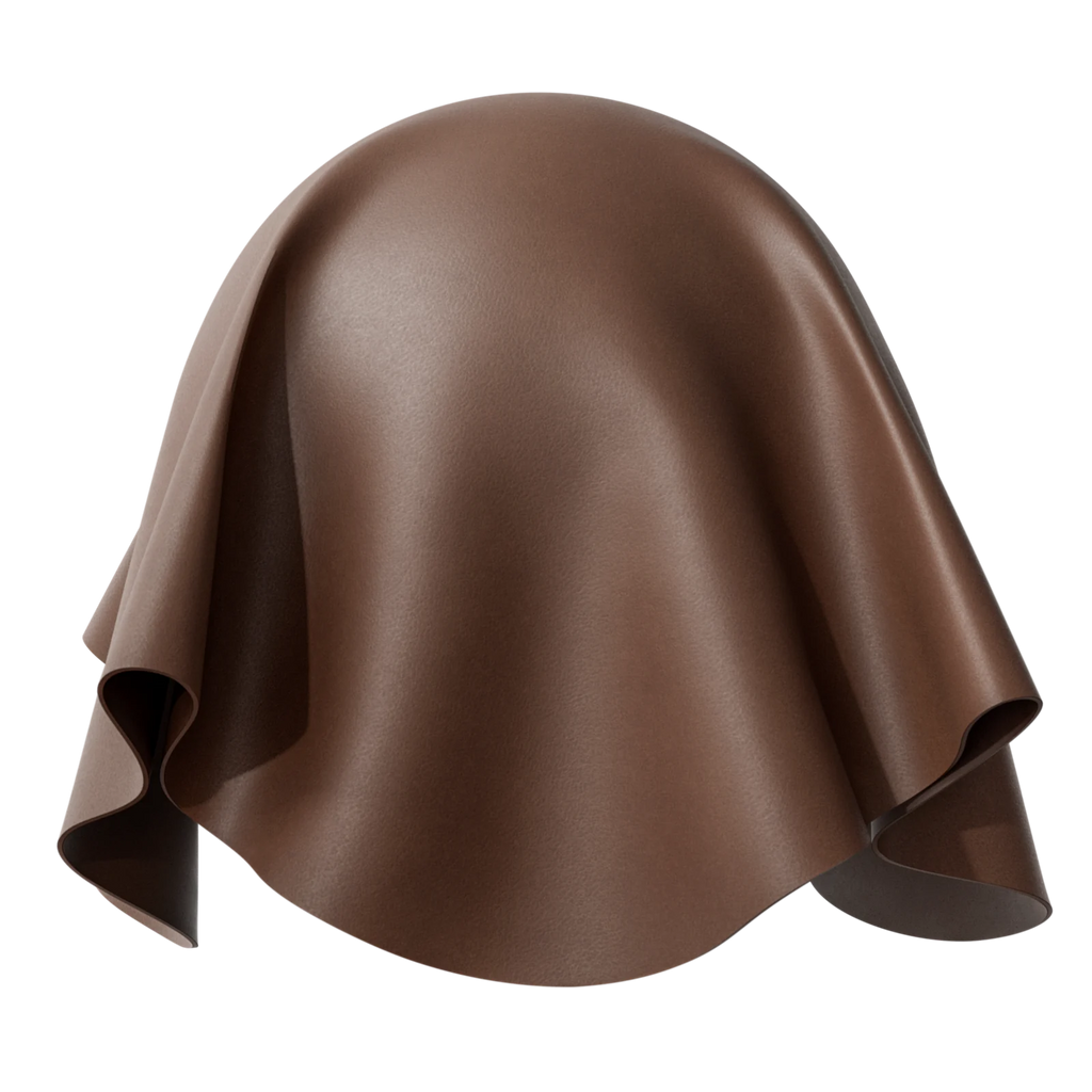 Aniline Top Grain Leather Savannah Brown PBR Texture - Sphere Swatch Preview | Superellipse