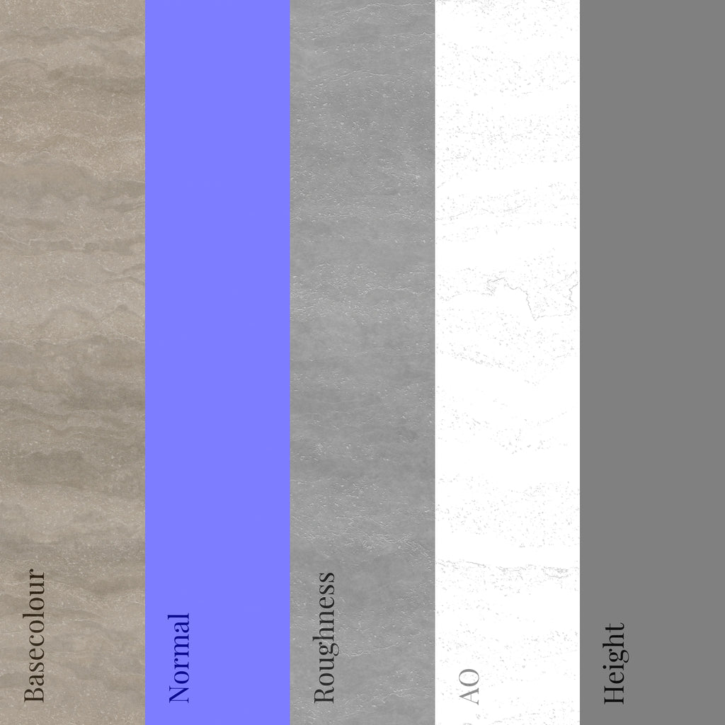 Honed Travertine 02 PBR Texture - Example Scene Visualization | Superellipse