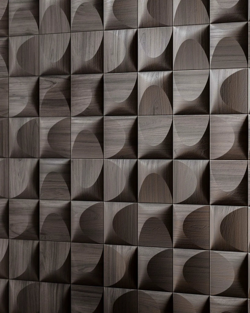 Arch Surface Walnut Wood Panel PBR Texture - Example Scene Visualization | Superellipse