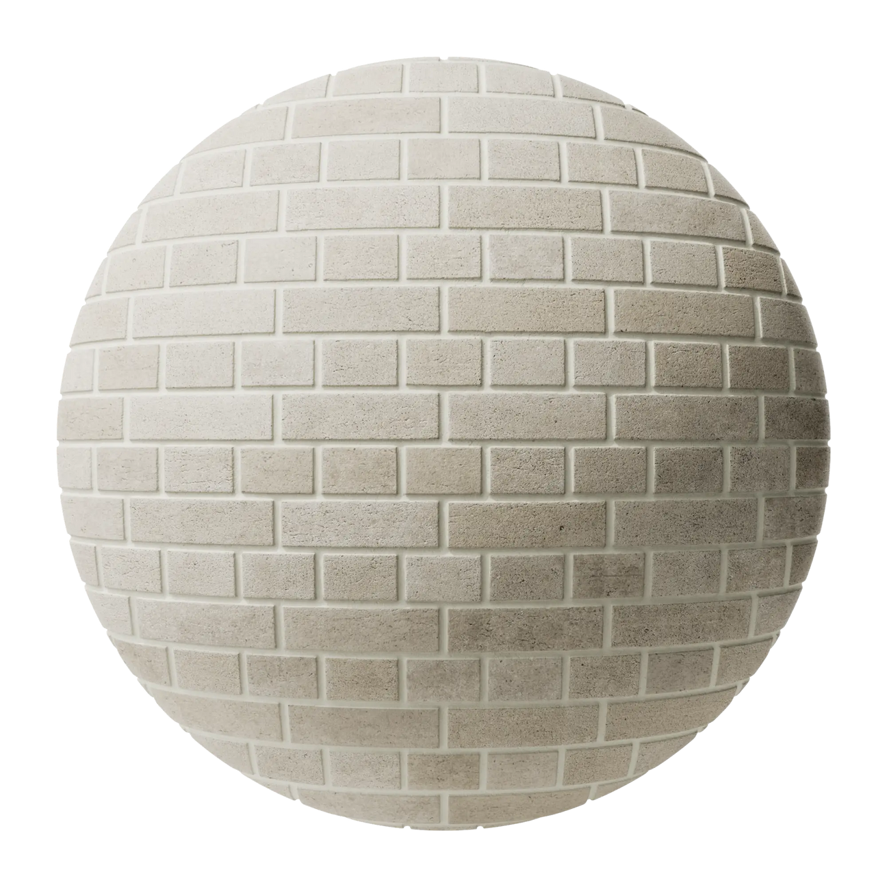 Palebrook Smooth English Bond Architectural Brick PBR Texture - Sphere Swatch Preview | Superellipse