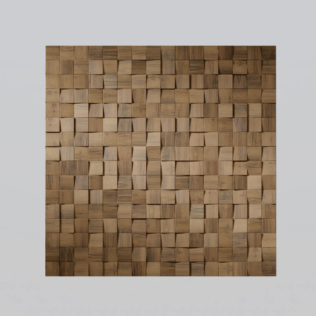 Bevelled Square Oak Wood Panel PBR Texture - Example Scene Visualization | Superellipse